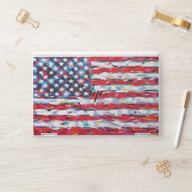 American Flag HP Laptop Skin (Desk)
