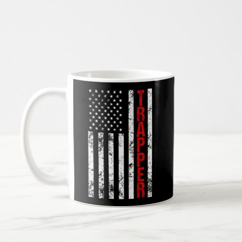 American Flag Hunter Trapper Coffee Mug