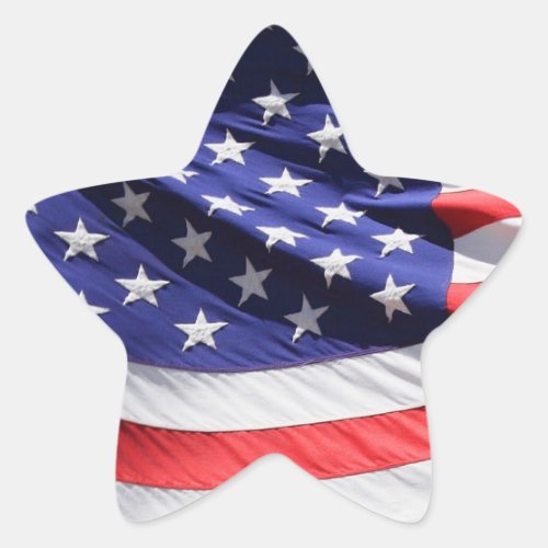 American Flag I Love the USA Star Sticker