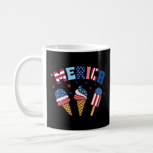 American Flag Ice Cream Cones Merica Ice Cream 4t Coffee Mug