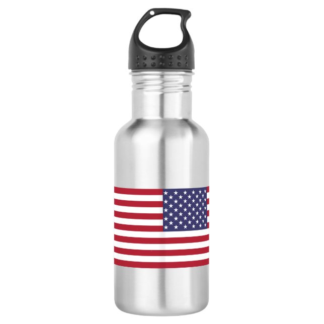 American flag Igloo Beverage Cooler Stainless Steel Water Bottle (Front)