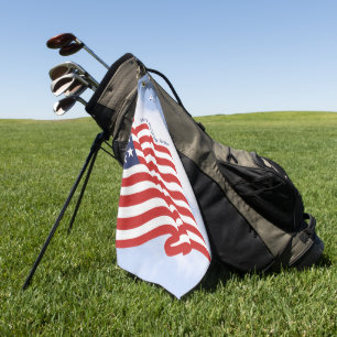 American Flag Illustration Stars & Stripes Forever Golf Towel