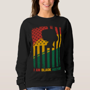 American Flag I'm Black History Month for Men Wome Sweatshirt