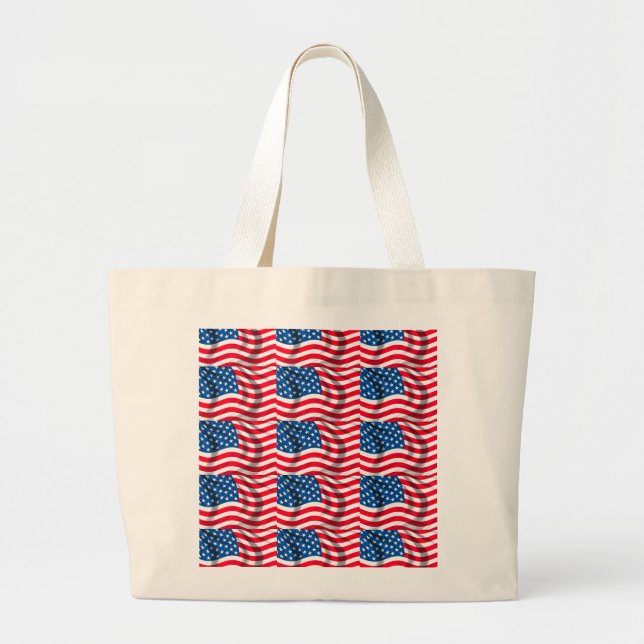 American flag image for Jumbo Tote bag (Front)