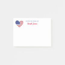 American Flag in Love Heart Patriotic Personalized