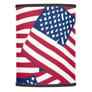 American flag in overlap lamp shade