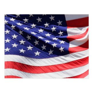 American Flag in the Wind Postcard