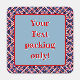 American Flag in the Wind Waving Banner Tiled Metal Sign