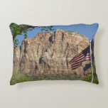 American Flag in Zion National Park I Accent Pillow