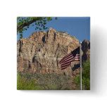 American Flag in Zion National Park I Button