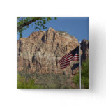 American Flag in Zion National Park I Button
