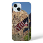 American Flag in Zion National Park I iPhone 15 Case