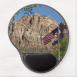 American Flag in Zion National Park I Gel Mouse Pad