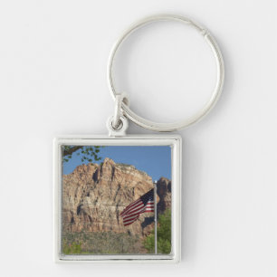 American Flag in Zion National Park I Keychain