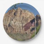 American Flag in Zion National Park I Paper Plates