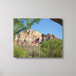 American Flag in Zion National Park II Canvas Print
