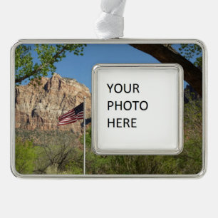 American Flag in Zion National Park II Christmas Ornament