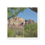 American Flag in Zion National Park II Napkins