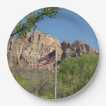 American Flag in Zion National Park II Paper Plates