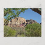 American Flag in Zion National Park II Postcard