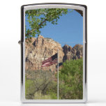 American Flag in Zion National Park II Zippo Lighter