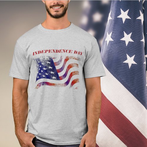American Flag Independence Day T_Shirt