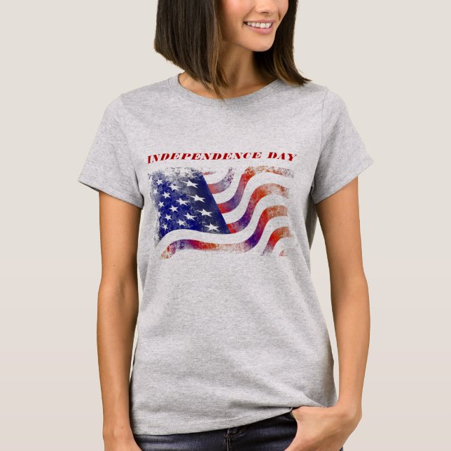 American Flag Independence Day Women's T-Shirt (Front)