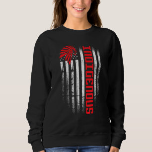 American Flag Indigenous Peoples Day Native Americ Sweatshirt