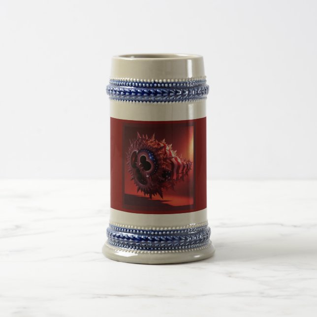 American Flag Infused Onto Mandelbrot Tube Beer Stein (Center)