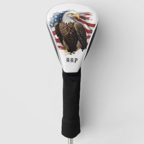  American Flag  Initials USA Bald Eagle AP16 Golf Head Cover