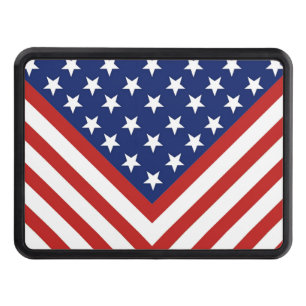 American Flag Inspired Design. Trailer Hitch Cover