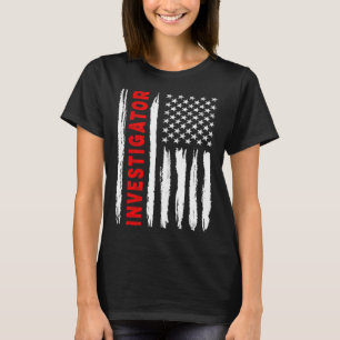 American Flag Investigator US USA Flag T-Shirt