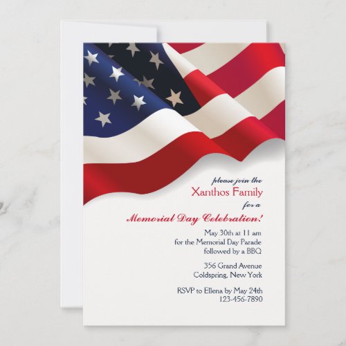 American Flag Invitation