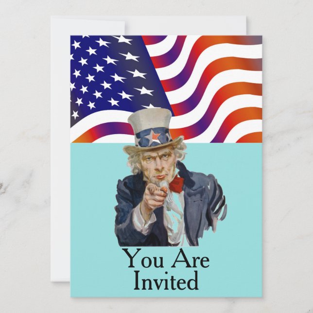 American Flag Invitation (Front)
