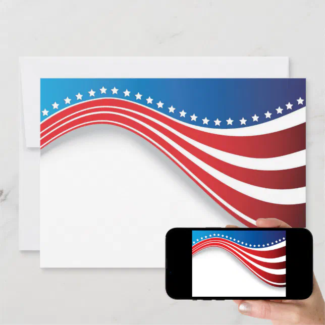 American Flag Invitations Zazzle