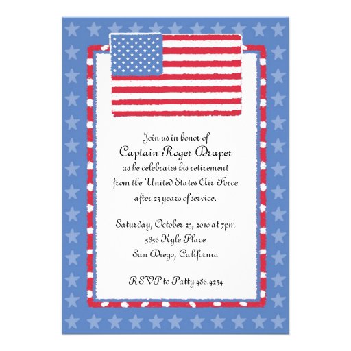 American Flag Invitations 5