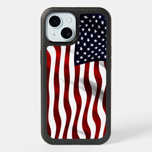 American Flag iPhone 15 Case (Back)