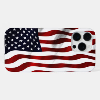 American Flag iPhone Case Rippling Design