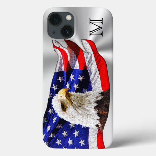 American Flag iPhone Cases Monogrammed
