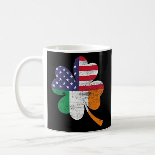 American Flag Ireland Flag Irish Distressed St Pat Coffee Mug