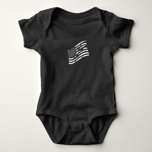 American flag jersey baby bodysuit