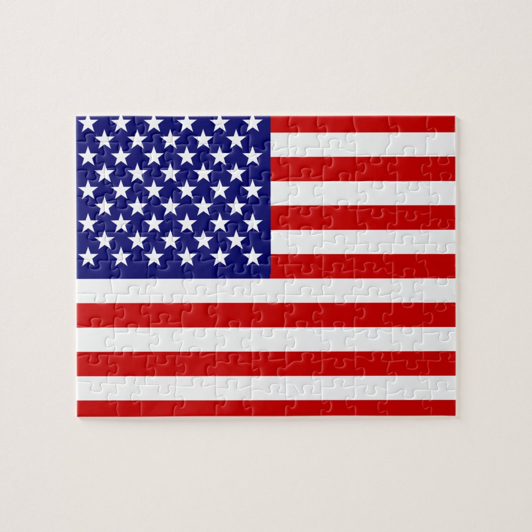 American Flag Jigsaw Puzzle Zazzle