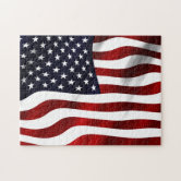 Wood American Flag Jigsaw hot Puzzle Independence Day