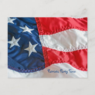 American flag July 4th Postcard