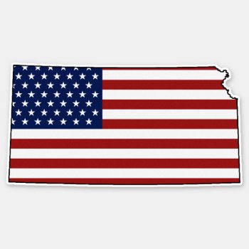American Flag Kansas Sticker by ThinBlueLineDesign at Zazzle