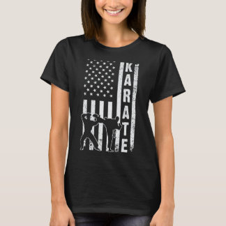 American Flag Karate For Men Women Karate 1 T-Shirt