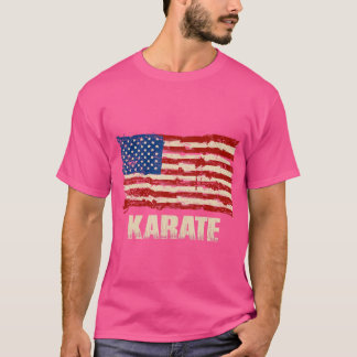 American Flag Karate - Patriotic Us Karate Gift T-Shirt