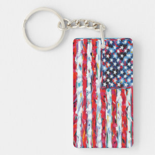 American Flag Keychain
