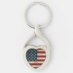 American Flag Keychain