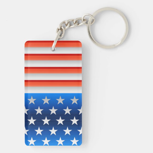 American Flag Keychain (Back)